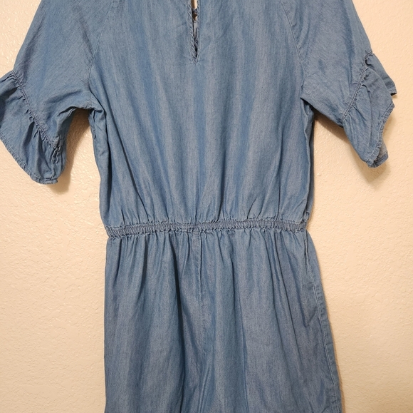 Girls Justice Chambray Lace Up Romper Size 20 - Picture 4 of 4
